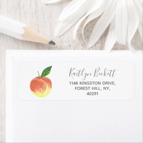 Sweet Little Watercolor Peach Label