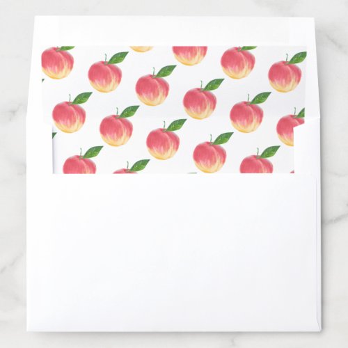 Sweet Little Watercolor Peach Patterned Envelope Liner