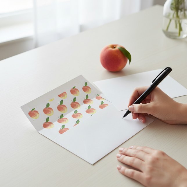 Sweet Little Watercolor Peach Patterned Envelope Liner (Creator Uploaded)