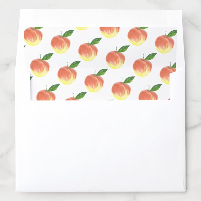 Sweet Little Watercolor Peach Patterned Envelope Liner (In Envelope)