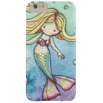 Sweet Little Whimsical Mermaid Fantasy Art Barely There Iphone 6 Plus Case by robmolily at Zazzle