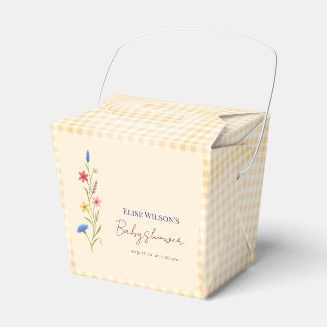 Sweet little wildflower is on the way  favor boxes (Front Side)