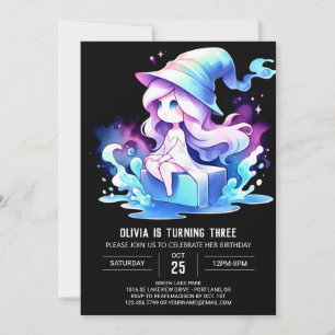 Sweet Little Wizard Birthday Invitation