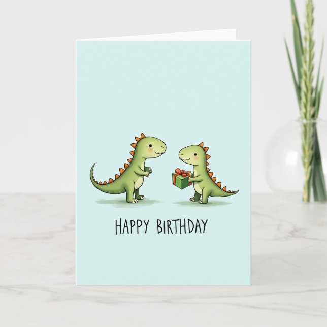Sweet Lizard Birthday Card (Front)