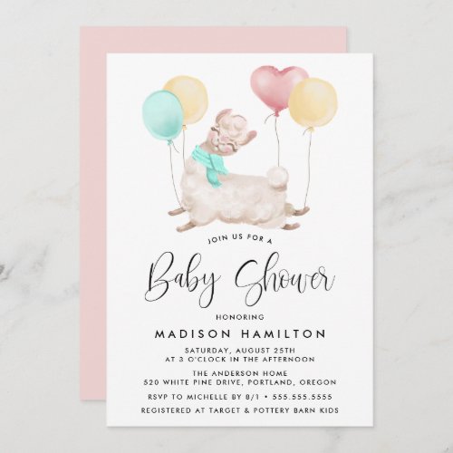 Sweet Llama Baby Shower Invitation