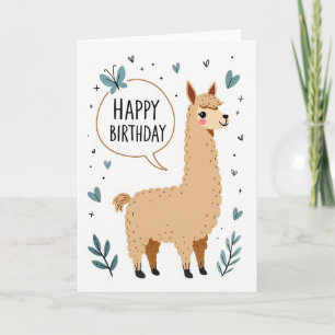 Sweet Llamas Birthday Card