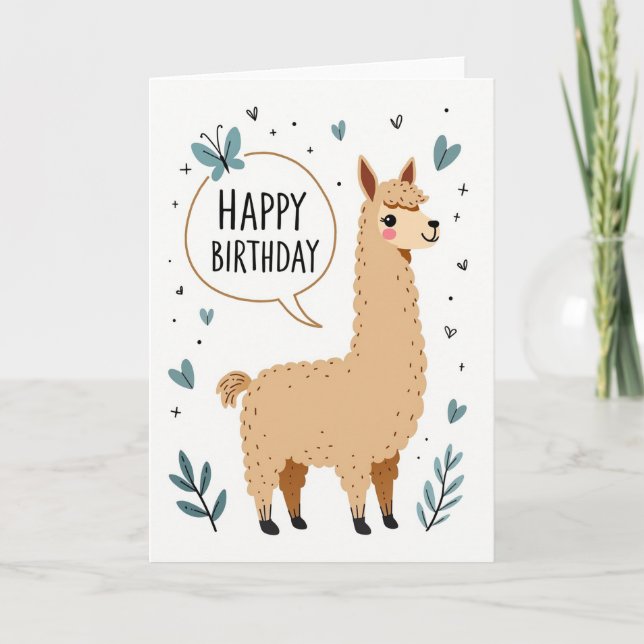 Sweet Llamas Birthday Card (Front)