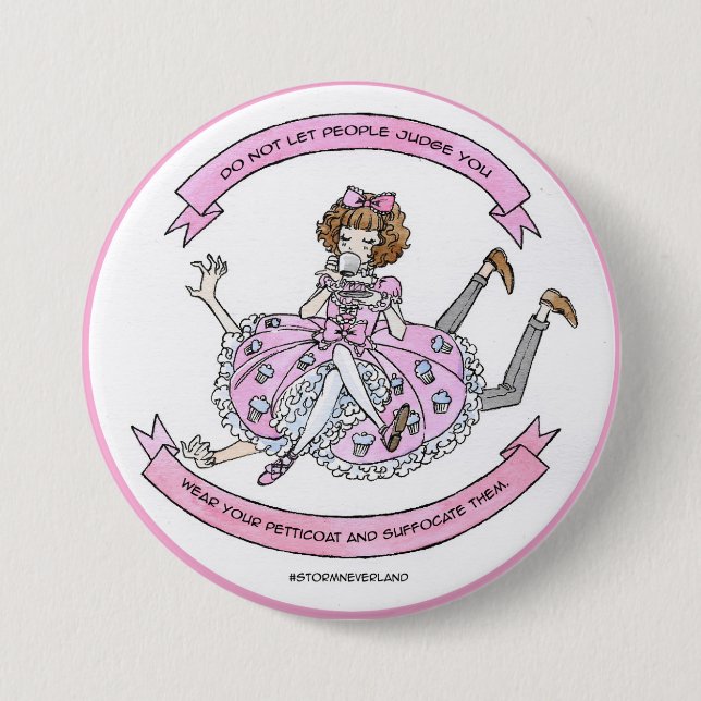 Sweet Lolita Suffocate Pinback Button (Front)