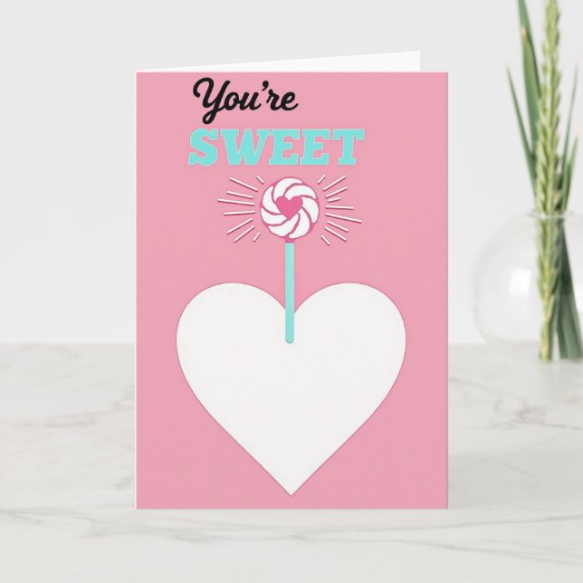 Sweet Lollipop Faux Gold Foil Card (Front)