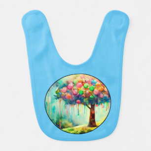 Sweet Lollipop Illustration Baby Bib