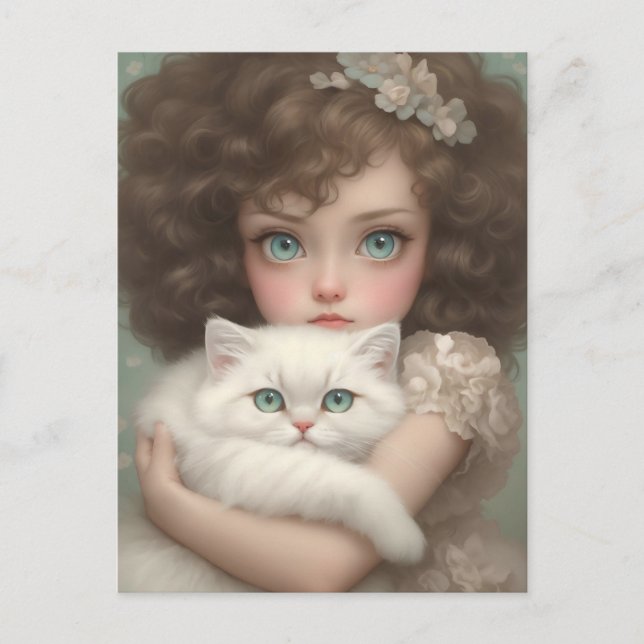 Sweet Love, Cat Lover Postcard (Front)