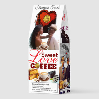 SWEET LOVE Coffee, 12oz Bag, Dark Roast, Flath Roasted Coffee