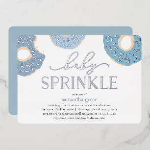Sweet Love Donut Baby Sprinkle Foil Invitation