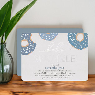 Sweet Love   Donut Baby Sprinkle Foil Invitation