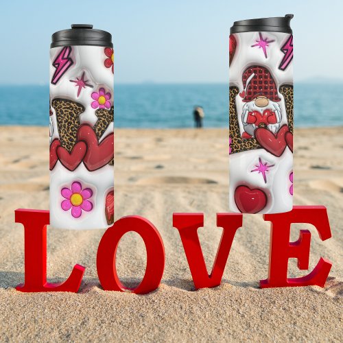 Sweet Love Heart  Floral Double_Walled Tumbler