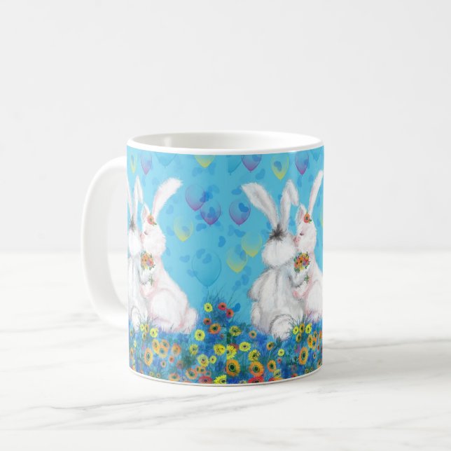 Sweet Love - Kiss - Hug - Coffee Mug (Front Left)