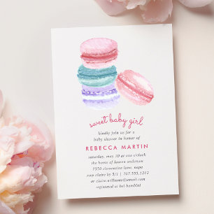 Sweet Love Macaron Baby Shower Invitation