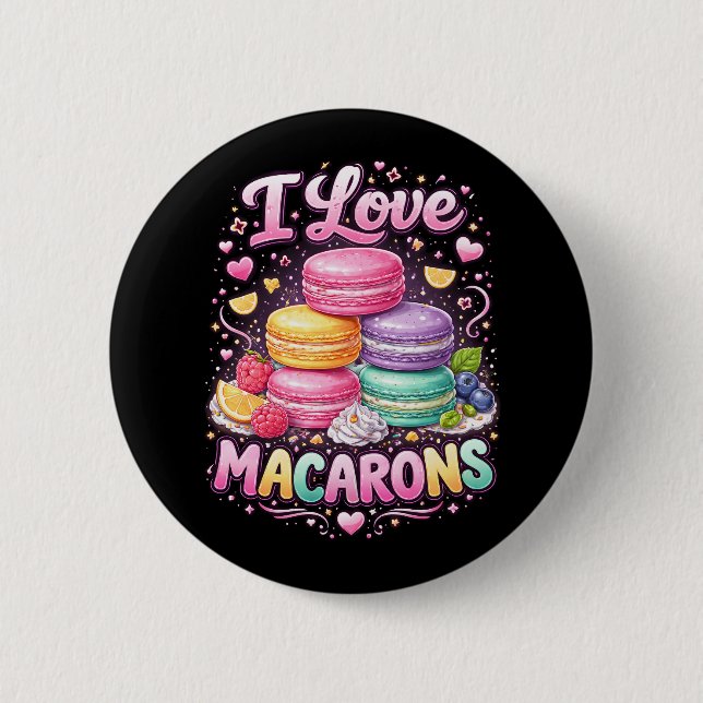 Sweet Love Macarons Button (Front)