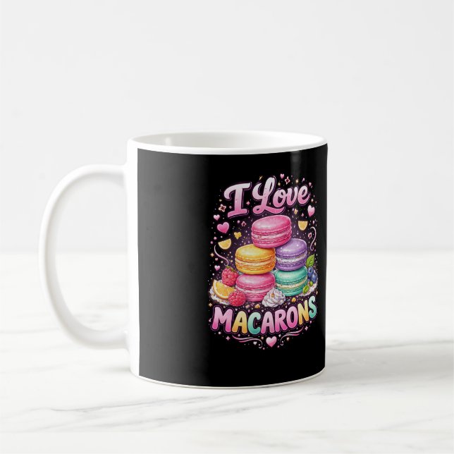 Sweet Love Macarons Coffee Mug (Left)