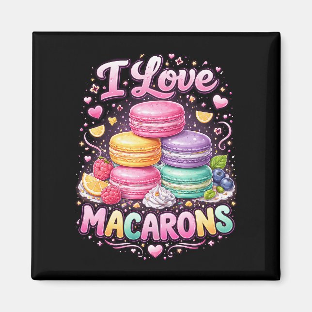 Sweet Love Macarons Magnet (Front)