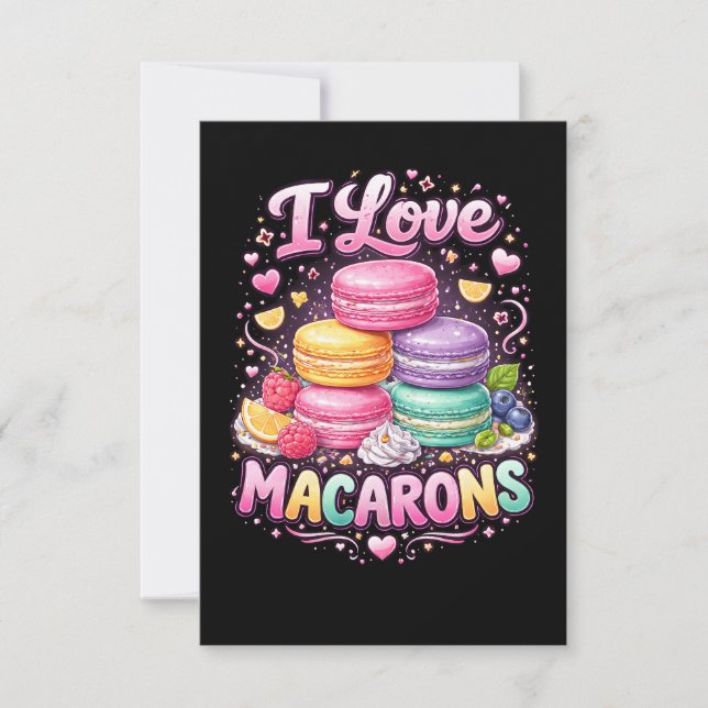 Sweet Love Macarons Thank You Card (Front)
