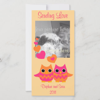 Sweet Love Owls Holiday Card