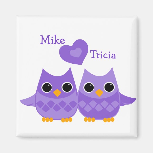 Sweet Love Owls Magnet (Front)