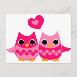 Sweet Love Owls Postcard