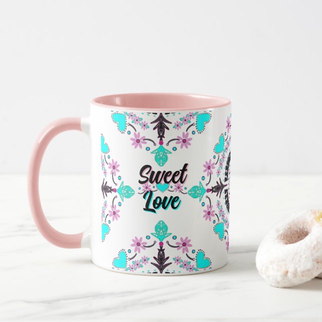 Sweet Love Personalize loves name Mug (With Donut)