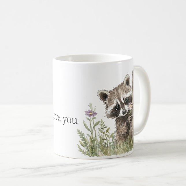 Sweet Love Raccoon Coffee Mug (Front Right)