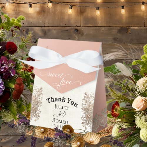 Sweet Love - Rose Gold Favor Boxes