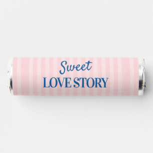 Sweet Love Story Pink Stripe And Blue Retro Breath Savers® Mints