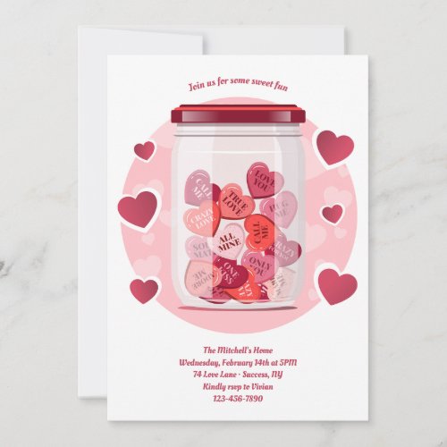 Sweet Love Valentines Day  Invitation