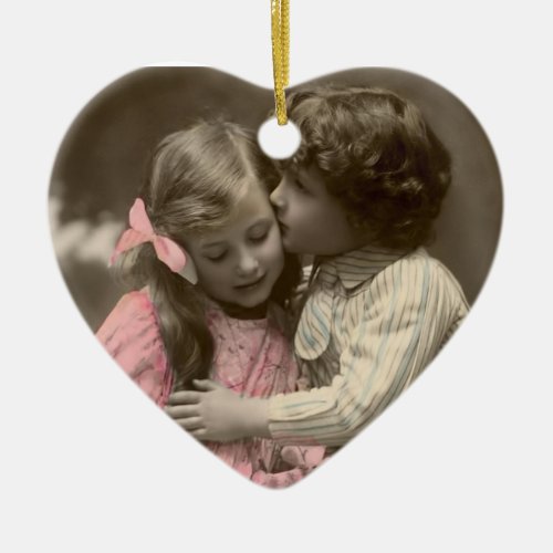Sweet Love Vintage Couples Personalized Ceramic Ornament