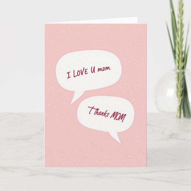 Sweet Love You Mom Card (Front)