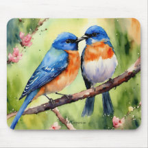 Sweet Lovebirds Mouse Pad