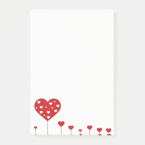 Sweet Lovely Romantic Hearts Post_it Notes