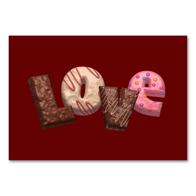 Sweet Lover Table Number (Front)