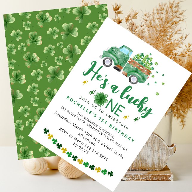 Sweet Lucky One Birthday Party Invitation (Creator Uploaded)