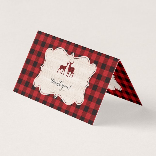 Sweet Lumberjack Baby Shower Thank you (Front)