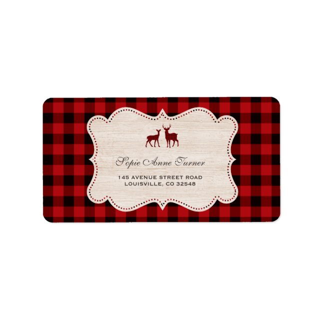 Sweet Lumberjack Little Hunter Baby Shower Label (Front)