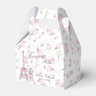 Sweet Macaron Bonjour Bebe Paris Baby shower Favor Boxes