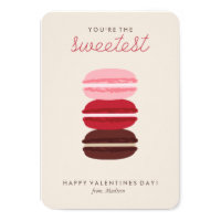 Sweet Macarons Kids Classroom Valentine Card