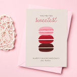 Sweet Macarons Kids Classroom Valentine Note Card