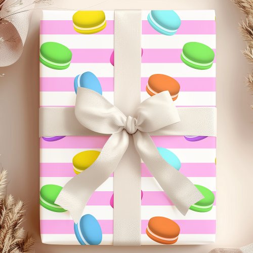 Sweet Macaroon Rainbow Baking Wrapping Paper