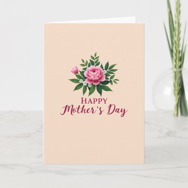 Sweet Magenta Mothers Day Card (Front)