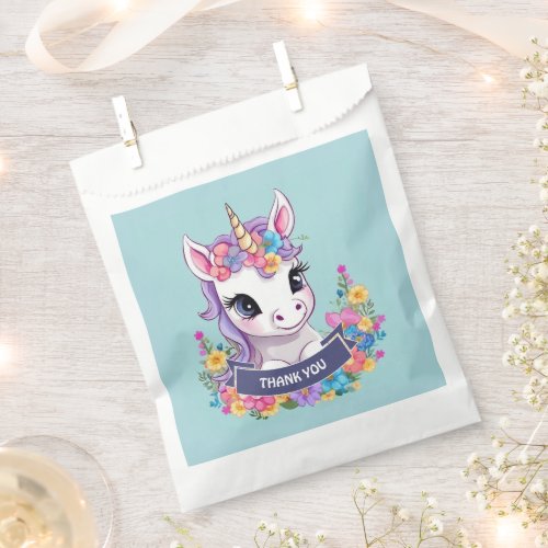 Sweet Magical Baby Unicorn  Favor Bag