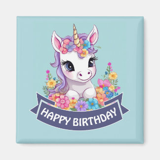 Sweet Magical Baby Unicorn Magnet