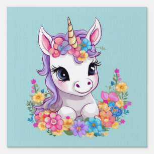 Sweet Magical Baby Unicorn  Sign