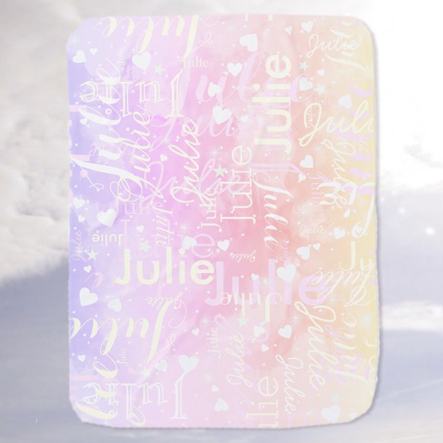 Sweet magical dreams newborn watercolor pink baby blanket (Creator Uploaded)